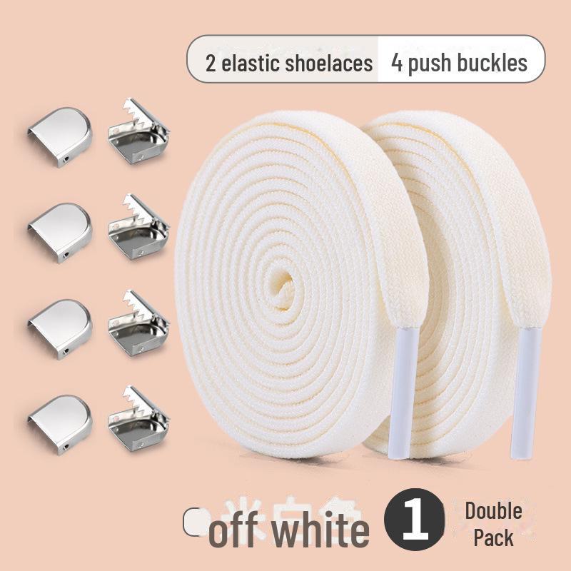 Белая эластичная пряжка для шнурков без завязок для взрослых и детей