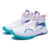 Баскетбольные кроссовки Li Ning Yu Shuai 15 с амортизацией, противоскользящие, износостойкие, высокие, мужские, белые, синие ABAR043-51