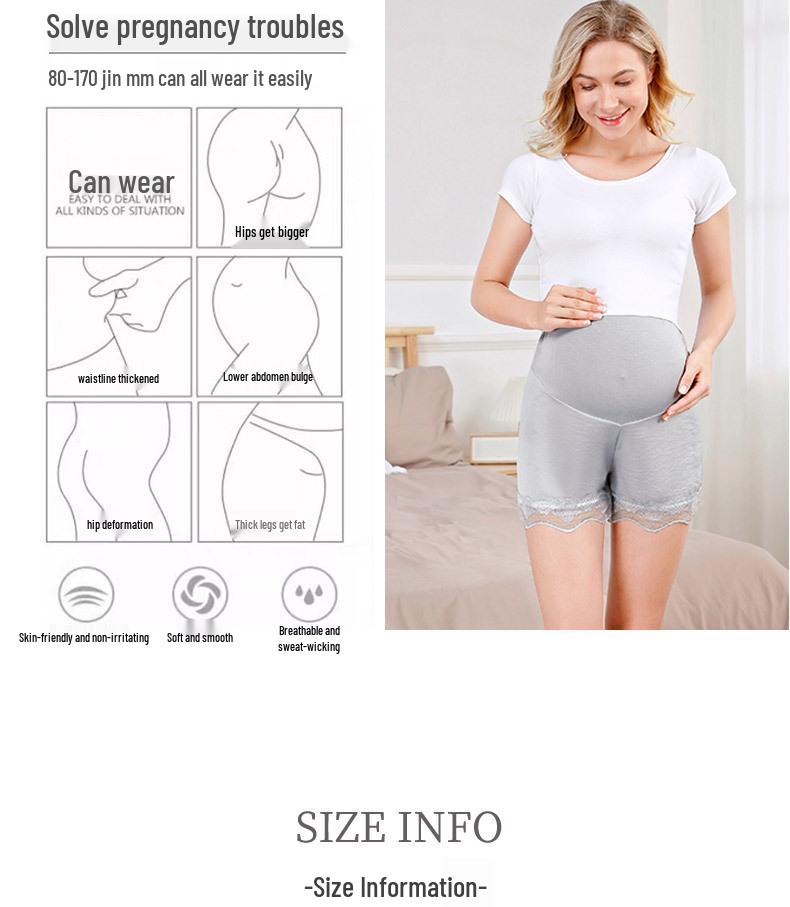 Summer Maternity Safety Leggings - Lightweight Anti-Exposure Pregnancy Shorts