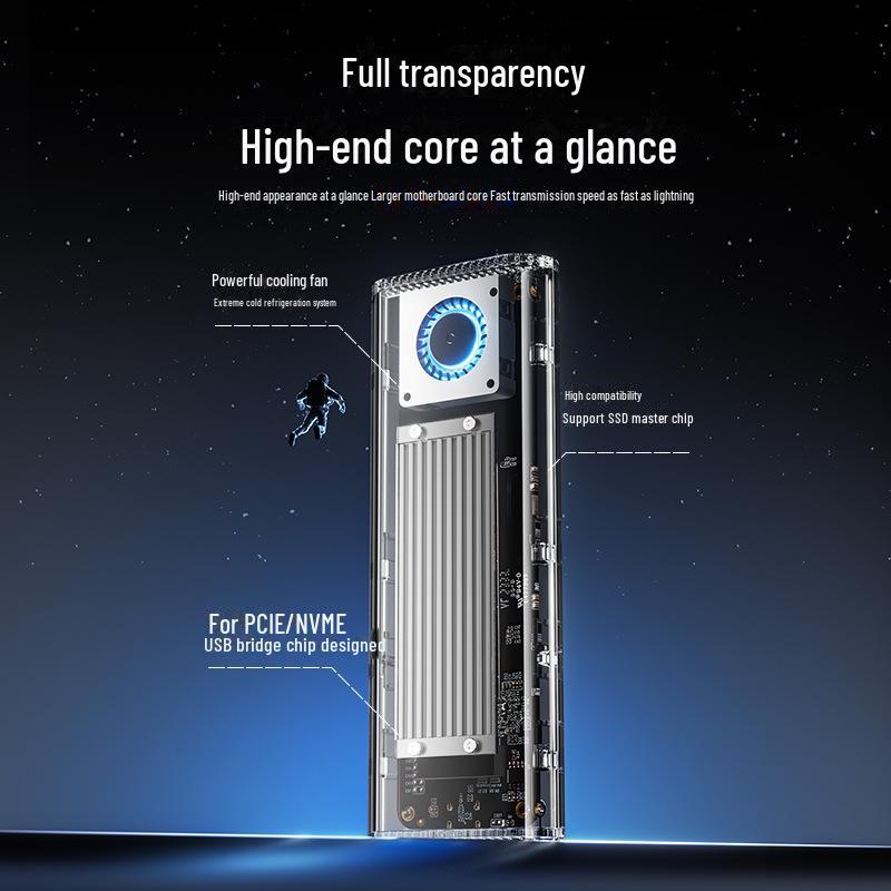 Orico USB4 M.2 NVMe Внешний корпус для SSD с совместимостью Thunderbolt 4/3 и охлаждением вентилятором