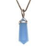 Blue Chalcedony Gemstone Handmade Women's Unisex Silver Jewelry Pendant 1.5
