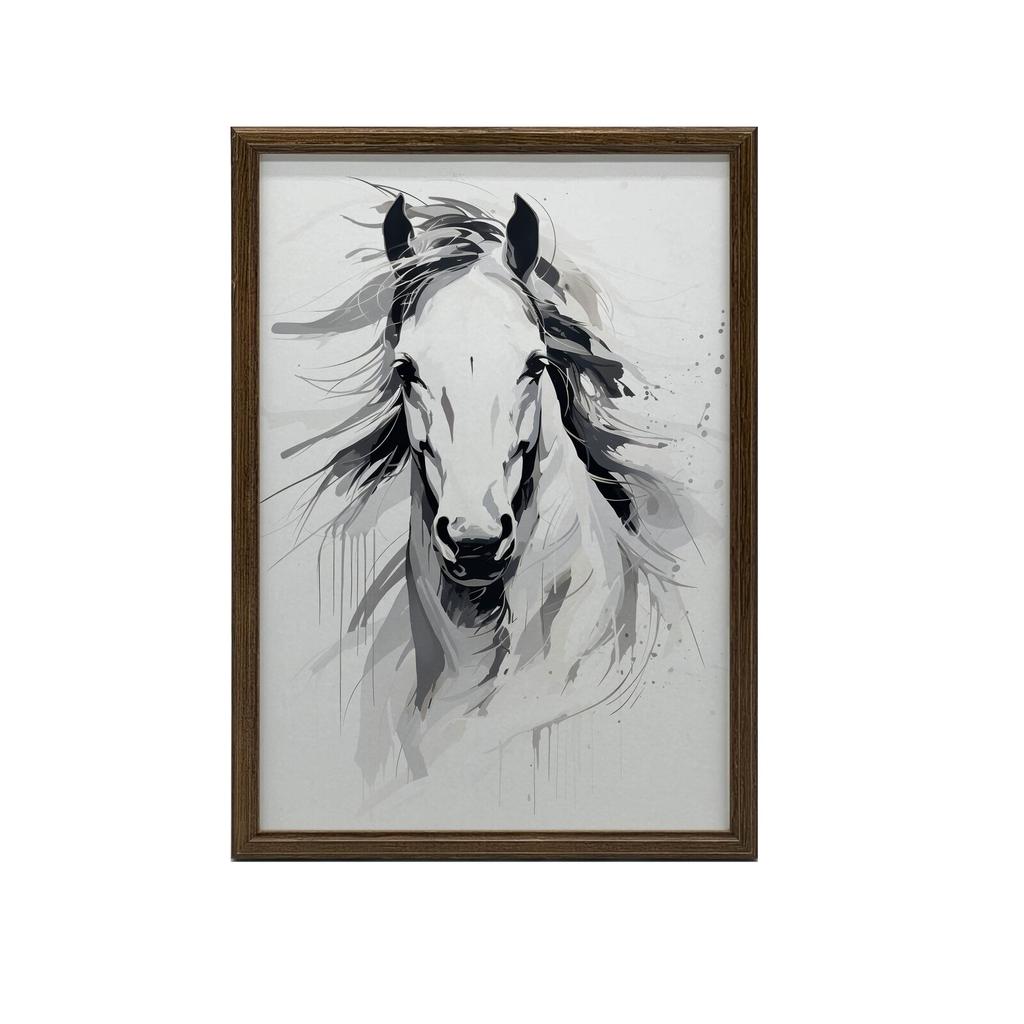 Subtle Elegance of the Horse Subtle Elegance of the Horse, 30X40 Cm, White Wooden Frame, 230 Gsm Matte Paper