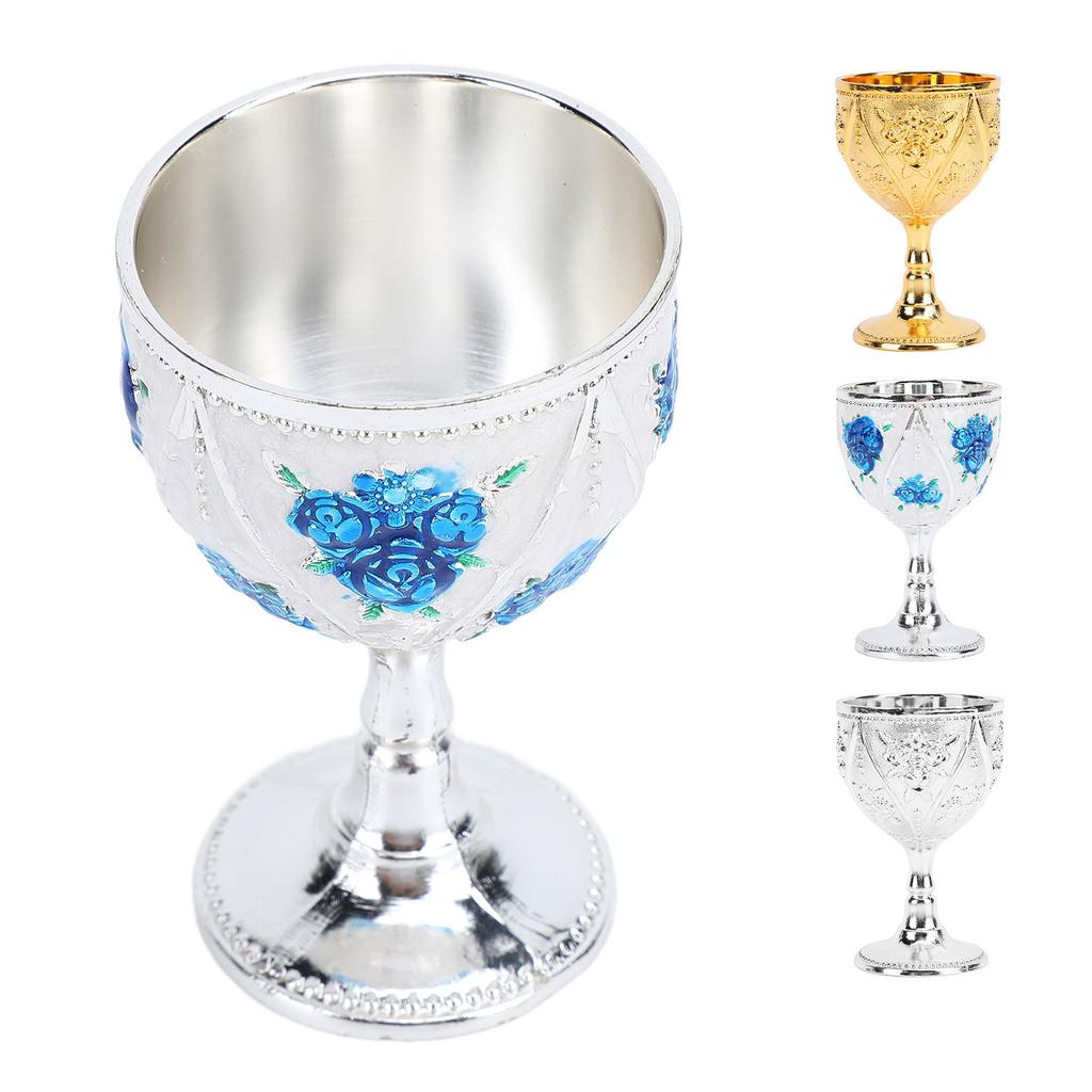 30 мл металлический бокал для вина с резной розой, тисненый кубок, украшение для домашнего бара, путешествия, свадьбы, вечеринки