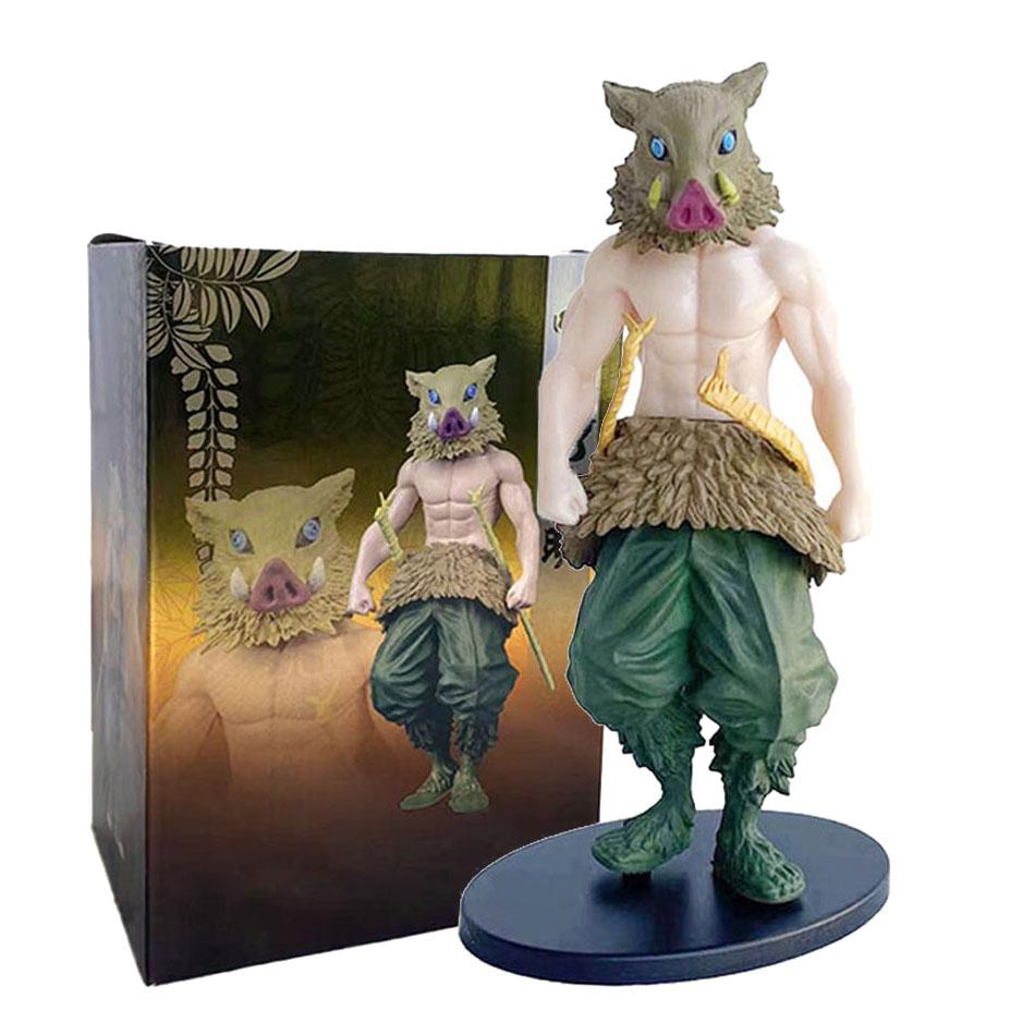 Аниме Фигурка Истребитель Демонов - Камадо Тандзиро с Агацума Дзэницу и Нэдзуко ПВХ Модель Игрушки Kimetsu No Yaiba Воины