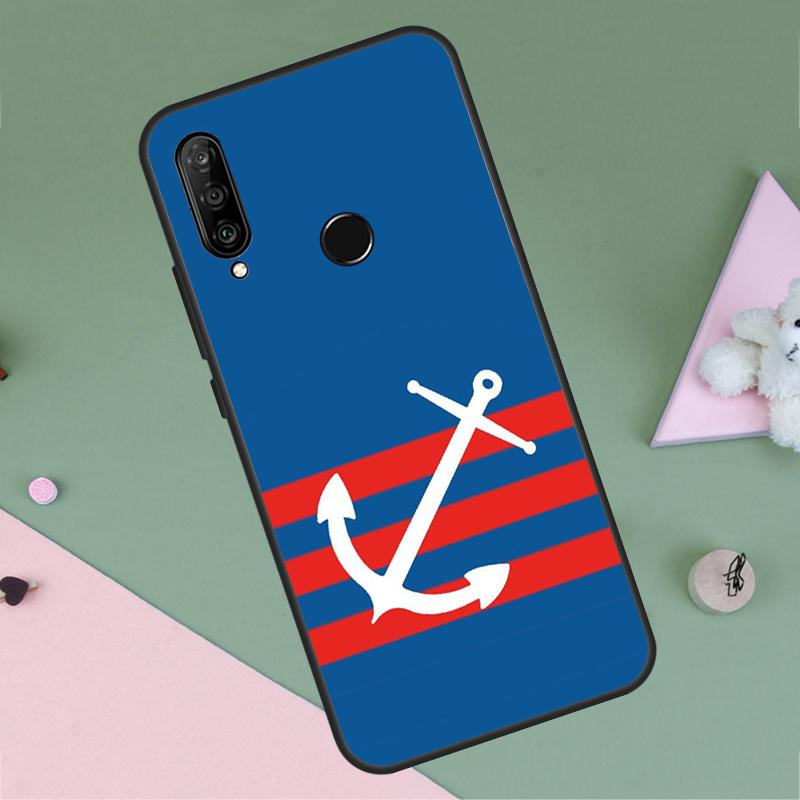 Nautical Anchor Boat Sea For Huawei Nova 12i 12s 11i 8i 7i 9 10 SE Y90 Y60 Y70 Y72 Y61 Y91 P30 P40 Lite P60 Pro Case
