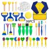 36 Piece Set of Kindergarten Painting Tools DIY Children's Graffiti Wall Painting Tools Children's Early Education Anti Fouling Painting Clothes