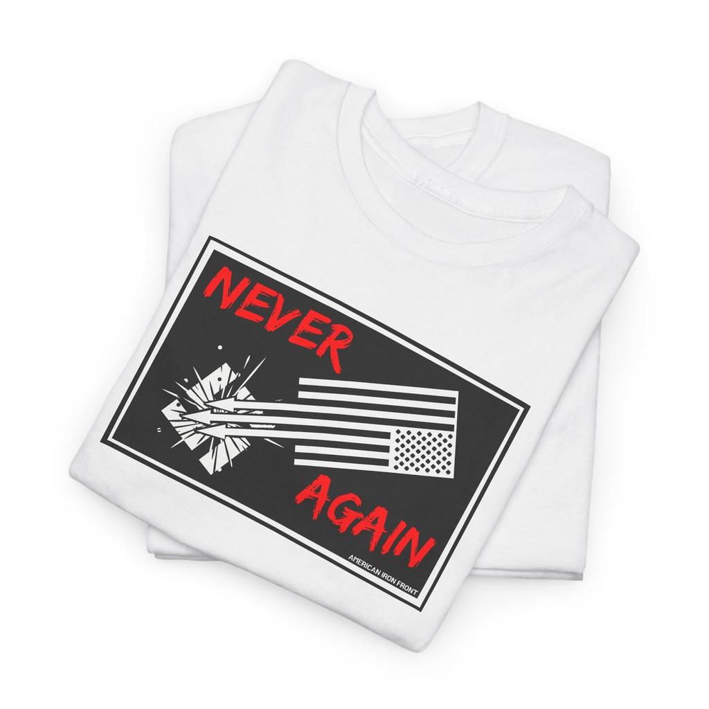 Never Again Anti-Fascist Tee | ANTIFA Statement Shirt