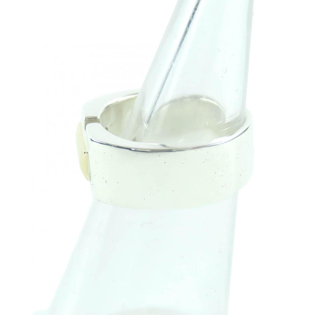 Excellent HERMES Ring Bucket Ring Silver gold 925 Women 50 Used