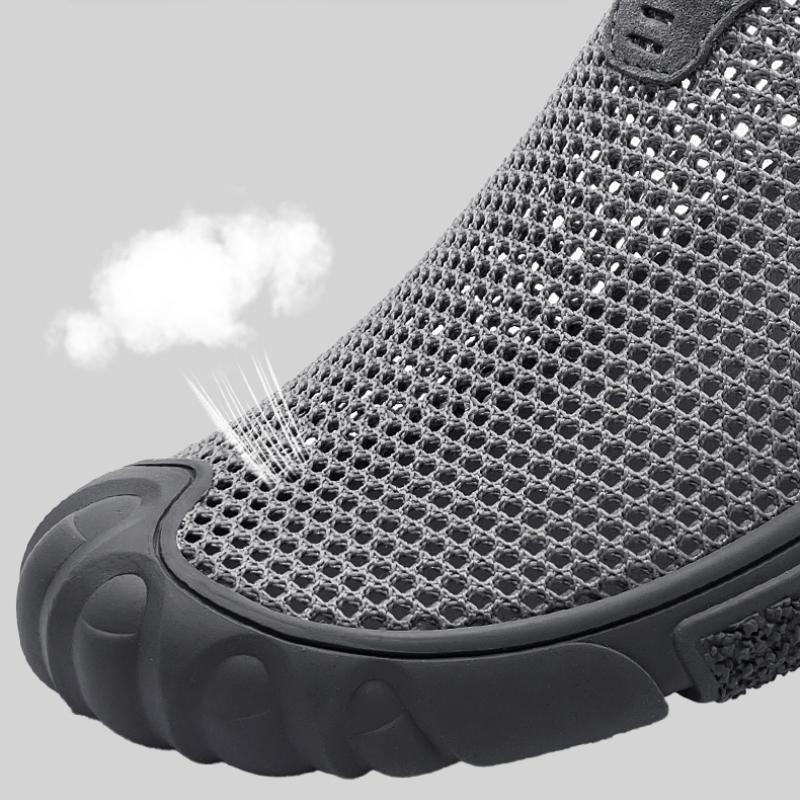 Мужские дышащие повседневные кроссовки с отверстиями, уличные повседневные сандалии, обувь для хайкинга, лето