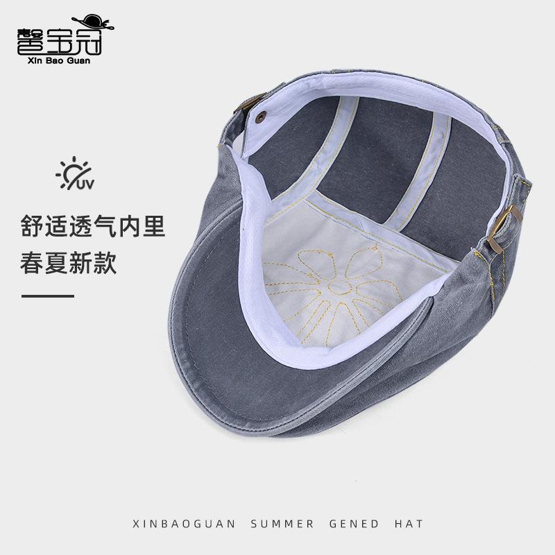 Британская ретро ковбойская кепка с козырьком, универсальная модная кепка для показа лица, детская весенне-летняя литературная и художественная беретка художника