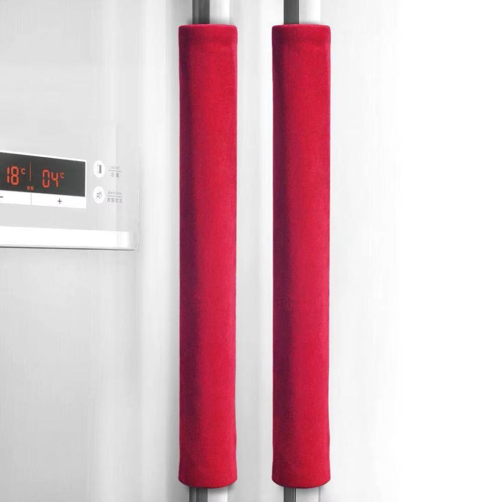 2Pcs Oil-proof Refrigerator Handle Cover Washable Stain-resistant Oven Door Handle Cover Appliance Handle Covers Home Decors