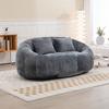 Sofa Bean Bag Loveseat Recliner Durable Et Confortable (Chenille Grise)
