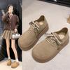 Женская обувь на платформе, замшевые кроссовки на шнуровке, осенний тренд, абсолютно новые дизайнерские удобные повседневные прогулочные туфли, горячая распродажа