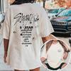 Комбинация Stray Kids Принт в стиле Харадзюку Модные Мужские и Женские Футболки Топы с Коротким Рукавом