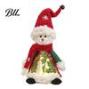 Indoor Xmas Atmosphere Light Lighted Christmas Doll Decoration, Cute Plush Santa Claus/Snowman/Reindeer Figurine with Standing Character Set Warm LED