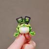Japanese Cartoon Cute Frog Buckle Brooch Female Trendy Personality Pin Collar Pin Anti-Light Cardigan Suit Accessories