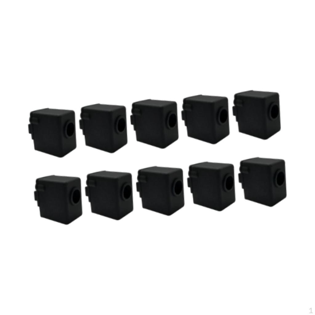 10 Pieces Hotend Heater Block Silicone Socks Case Non-stick Heat Insulation for