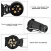 7 Pin Car Trailer Socket Plug Adapter Wire Connector for Caravan Towbar Towing 12V
