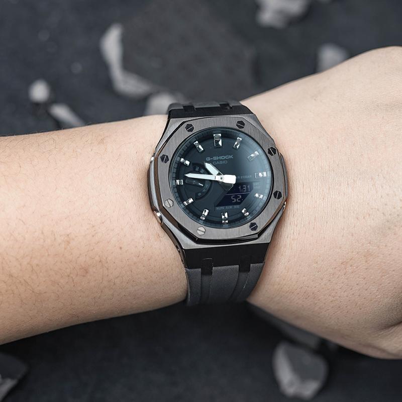 Casio Унисекс Черные Часы GA-2100-1A1(Watch8--)