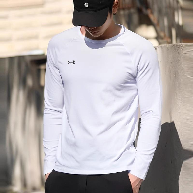 Under Armour Однотонная быстросохнущая дышащая футболка с длинным рукавом унисекс белая 24600601-100