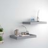 VidaXL Floating Wall Shelves 2 Pcs Grey 40x23x3.8 Cm MDF