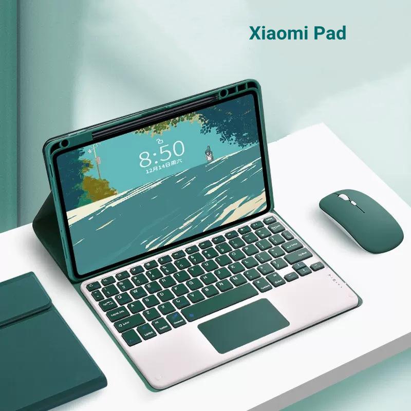 Для Mi Pad 7 6 5 6s Pro Чехол-клавиатура Redmi Pad SE 11 Pro 12.1 11.2 12.4 дюйма Кожаная обложка-книжка Тачпад с мышью