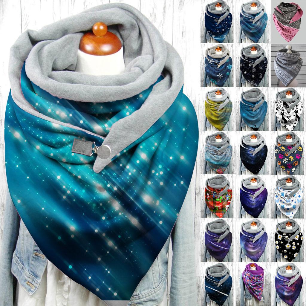 Women Vintage Printing Scarf Fashion Multi-Purpose Shawl Scarf