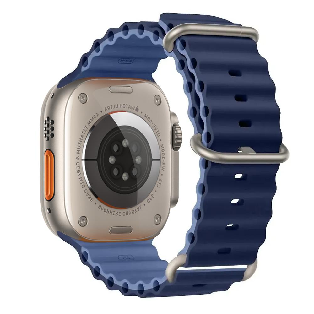 Ocean Strap for apple watch Band 49mm 44mm 40mm 45mm 41mm 46mm silicone bracelet correa iWatch series 7 6 5 3 se 8 9 10 ultra 2