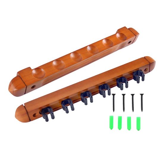 Настенный держатель для бильярдных киев, подставка для бильярдных киев, подставка для киев из твердой древесины, органайзер для хранения бильярдных киев и киев