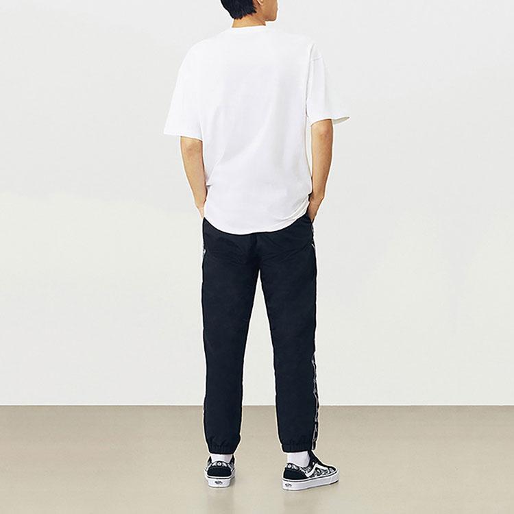 Vans Однотонная футболка с логотипом и карманными буквами, свободная повседневная футболка с коротким рукавом и заниженной линией плеч, унисекс, белая VN0A5E5IWHT