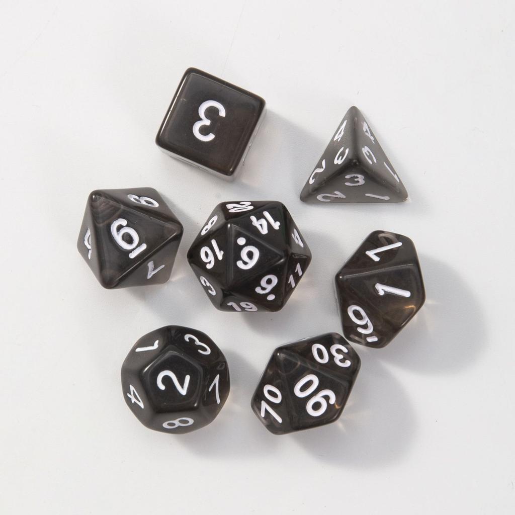 7 шт./лот, многогранные игральные кости из смолы D&D D4 D6 D8 D10 D% D12 D20, многогранные игральные кости TRPG, настольные игры