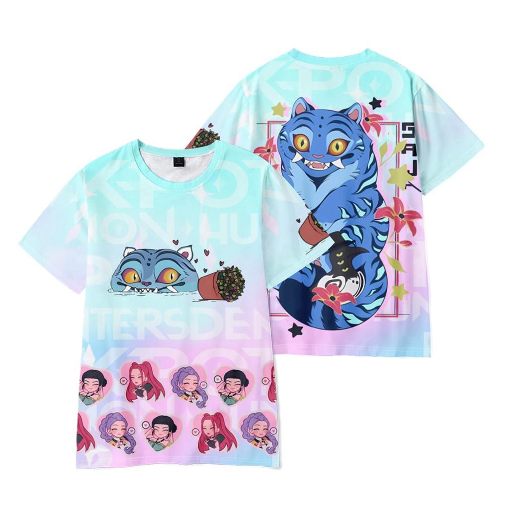 Children's Casual Fashionable Loose And Comfortable Printed Short Sleeved T-shirt Top