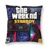 Подушка с принтом The Weeknd Rapper Singer Чехол для подушки из полиэстера Декоративная наволочка для декоративной подушки Домашняя 40*40 см