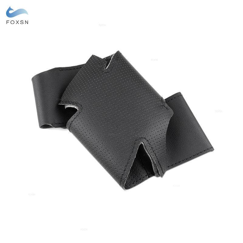 Для Toyota Izoa 2018 C-HR CHR 2016 2017 2018 Ручная прошивка Перфорированная кожа Черная накладка на руль для интерьера автомобиля