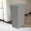 Bathroom Trash Can with Press Top Lid High Durability Large Capacity Solid Color Slim Wastebasket Garbage Can