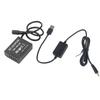 NP‑W126 Dummy Battery DC Coupler Power Adapter with USB Drive Cable for Fujifilm XT2 XT3 XT20 XH1