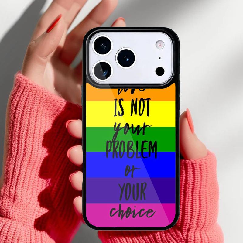 Gay Lesbian LGBT Rainbow Pride Phone Case for iPhone 17 16 15 14 13 Pro Max Back Cover for 12 11 Pro Coque