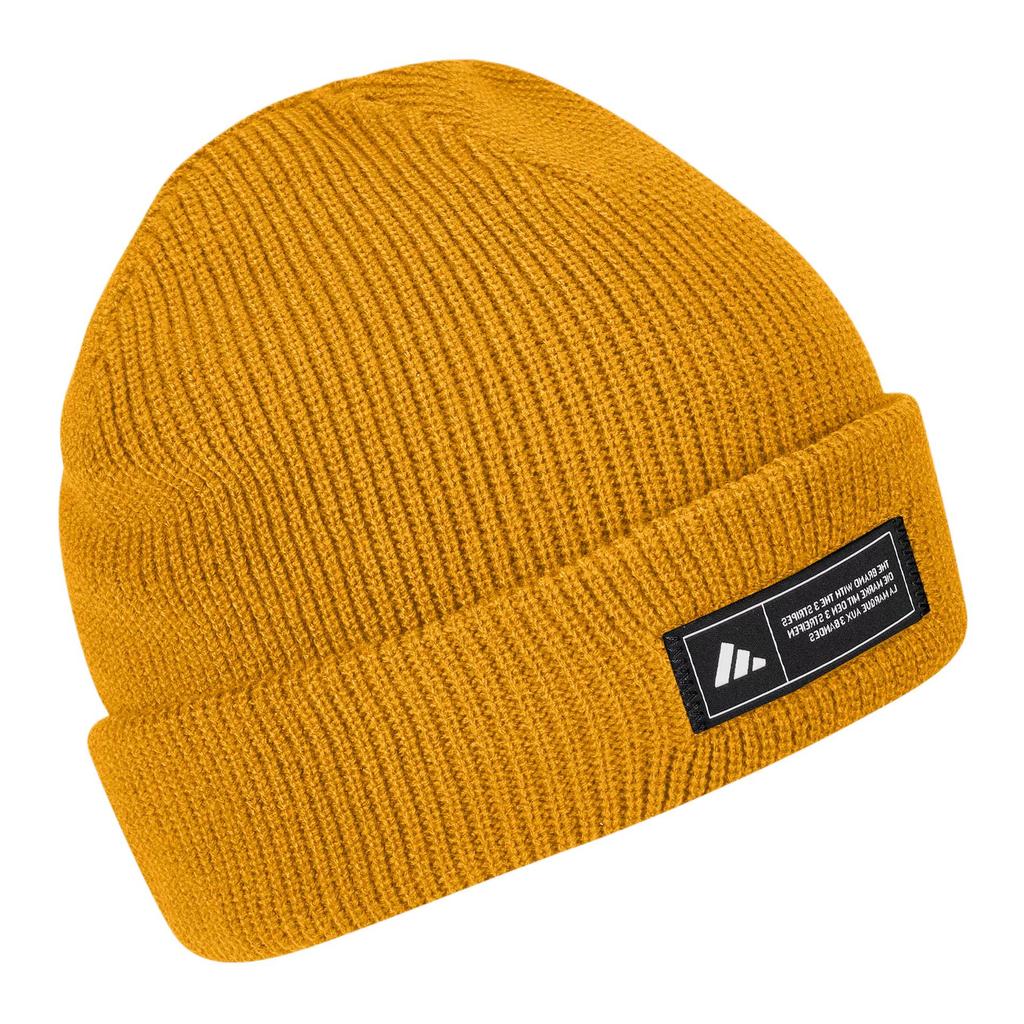 adidas Шапка из акриловой пряжи однотонного цвета с логотипом, унисекс, желтая JF3163