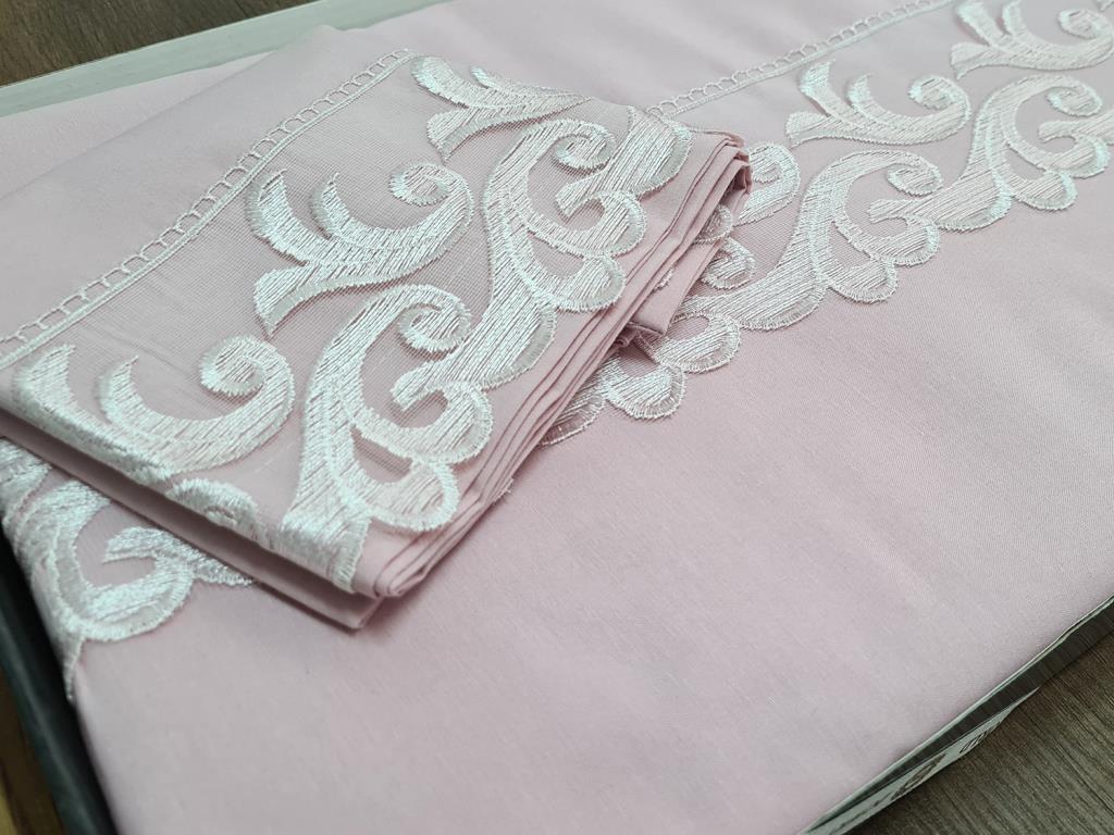 Комплект пододеяльников Belinda 6шт, Пододеяльник 200х220, Простыня 240х260 Хлопчатобумажная ткань, Полный размер, Двойной размер Розовый