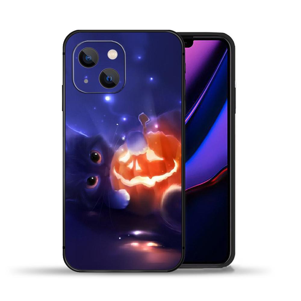 Чехол для телефона с черным котом для iPhone Samsung Galaxy Redmi Xiaomi Oppo OnePlus Note SA 7 8 9 10 11 12 13 14 20 21 22 23 53 54 Pro Max Plus Ultra TPU Soft