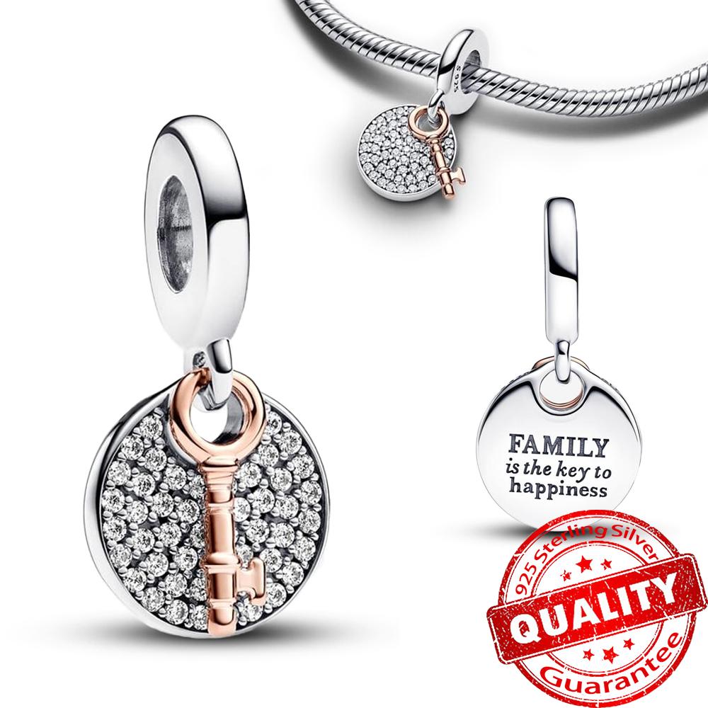 Уникальный разделяемый подвесной шарм «Мать и дочь» подходит для браслета Медь Любовь Мама Бусины DIY Ожерелье Ювелирное изделие Подарок