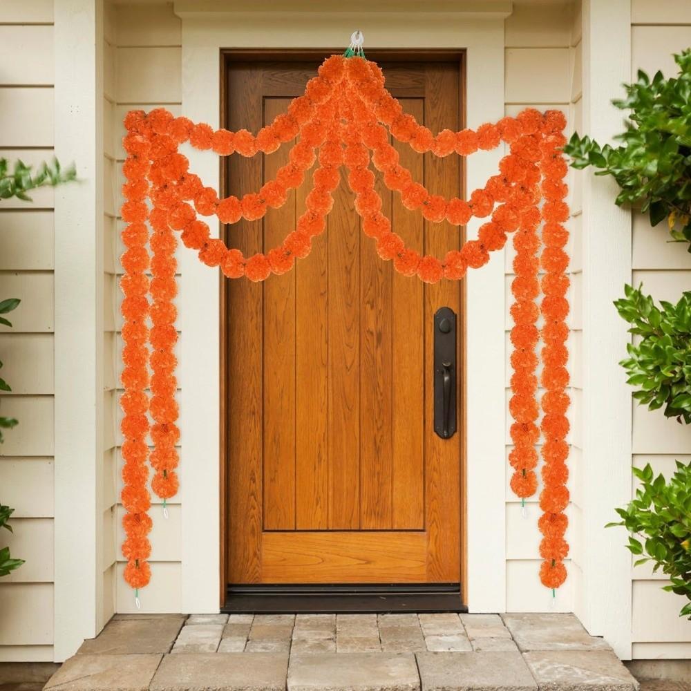 1.5m Halloween Marigold Garland Wedding Decor Artificial Flower Decoration Home Room Decor Tree