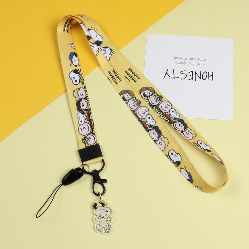 Cartoon Mobile Phone Lanyard, Cute Pendant, Wide And Flat Braided Belt, Lanyard, Key, Badge, Card Cover, Neck Lanyard.