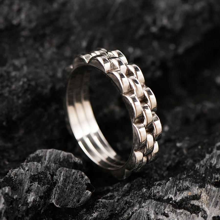 Европейское и американское 18K титановое стальное кольцо персонализированный ремешок для часов мужское кольцо титановая сталь несмываемое кольцо-шестеренка ювелирные изделия