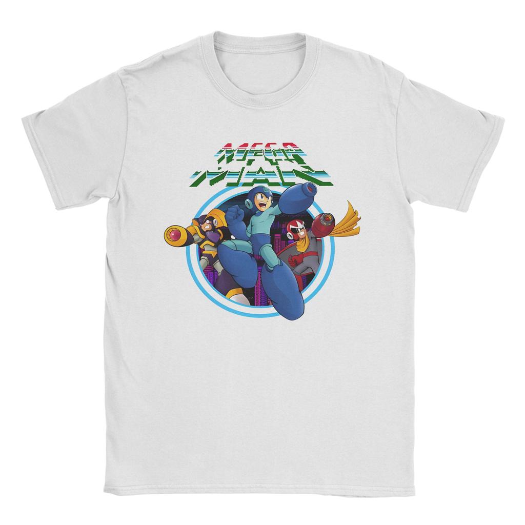 Men Women's Megaman X Vintage Mega Gaming T Shirt 100% Cotton Clothes Cool Short Sleeve Crew Neck Tee Shirt Adult T-Shirts