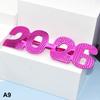 2026 Номер Очки 2026 Счастливого Года Очки Бриллиантовые Блестящие Солнцезащитные Очки Косплей Реквизит Украшение для Рождественской Вечеринки Смешные Очки