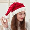Рождественская теплая вязаная шерстяная шапка зимняя красная шапка Санты праздничное платье родитель-ребенок шерстяная шапка