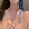 Inlaid Zircon Clavicle Chain Pentagram Shape Choker Necklaces Temperament Clavicle Necklace  Gifts