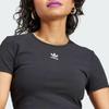 Adidas Originals Essentials Rib Tee With Trefoil Logo Women Tops Black II8057
