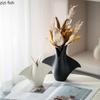 Керамическая ваза в форме рыбы-дьявола Креативное украшение Настольная композиция с цветами Гидропонные вазы Ваза для сухоцветов Декоративные вазы